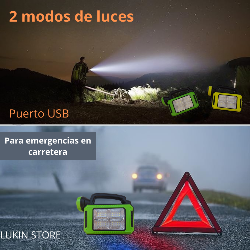 LINTERNA SOLAR LED RECARGABLE