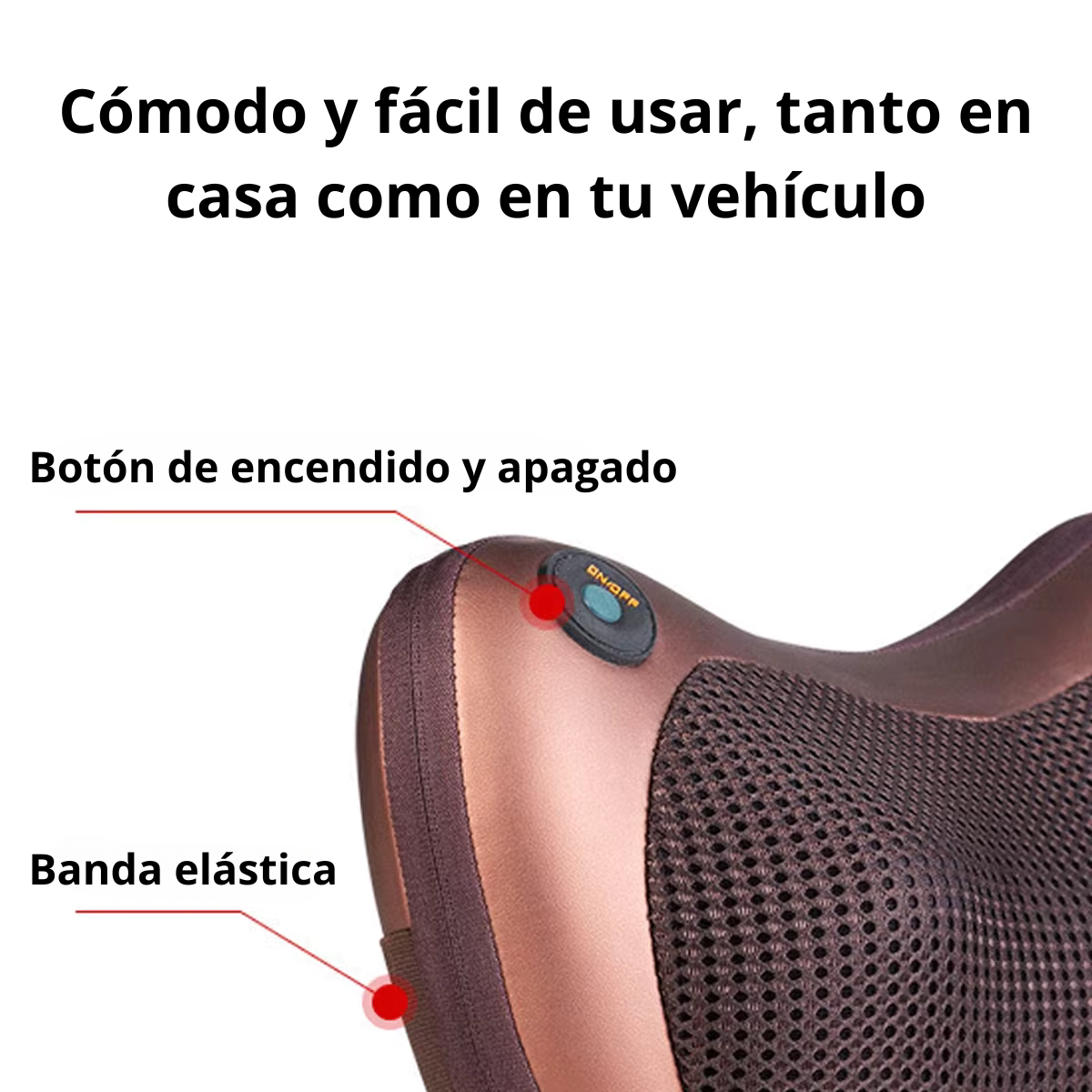 MASAJEADOR PARA USAR EN AUTO Y CASA C/CALOR