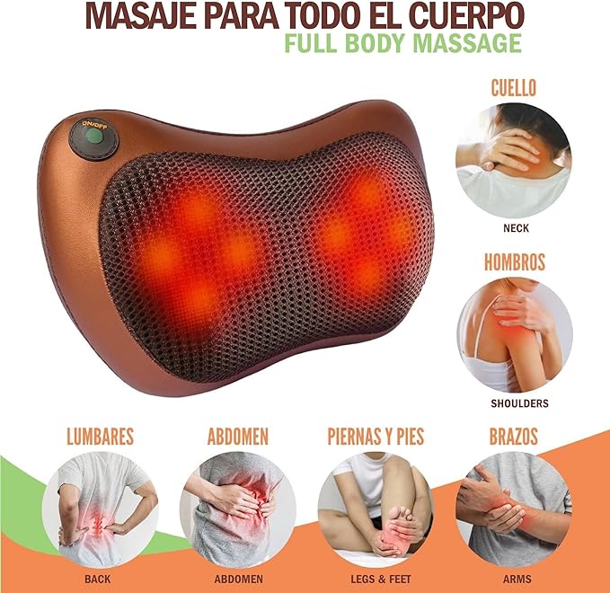 MASAJEADOR PARA USAR EN AUTO Y CASA C/CALOR