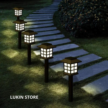 4 ESTACAS SOLARES LUZ CÁLIDA