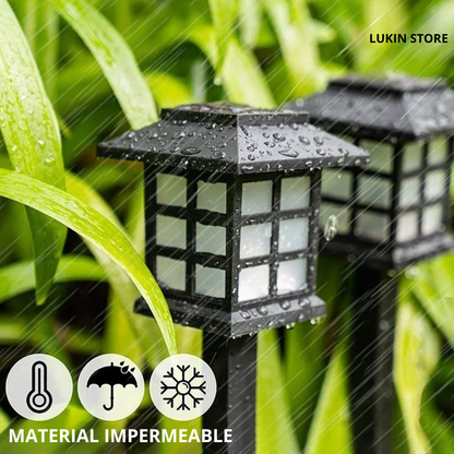 4 ESTACAS SOLARES LUZ CÁLIDA