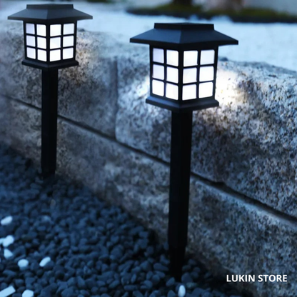 4 ESTACAS SOLARES LUZ CÁLIDA