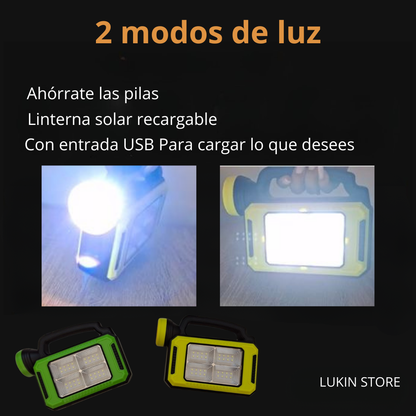 LINTERNA SOLAR LED RECARGABLE